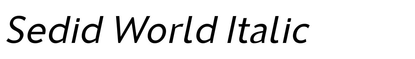 Sedid World Italic